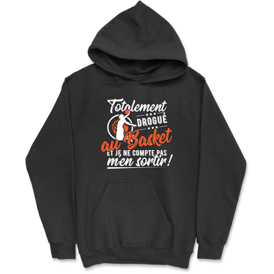 Sweat à capuche homme totalement drogué au basket