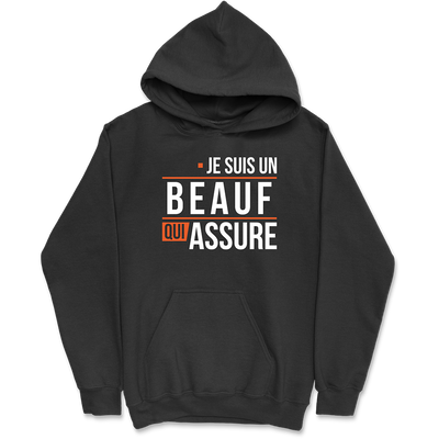 Sweat à capuche homme un beauf qui assure