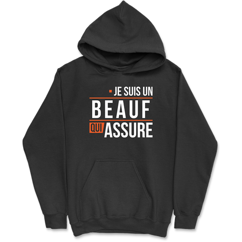 Sweat à capuche homme un beauf qui assure