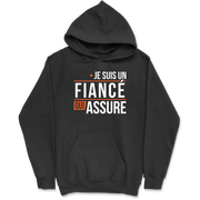 Sweat à capuche homme un fiancé qui assure