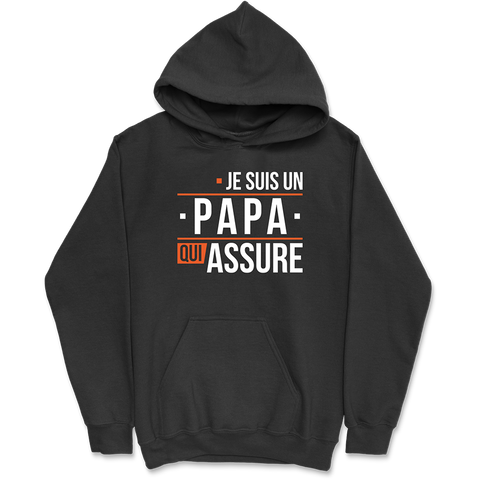 Sweat à capuche homme un papa qui assure