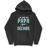 Sweat à capuche homme un papa qui déchire 2