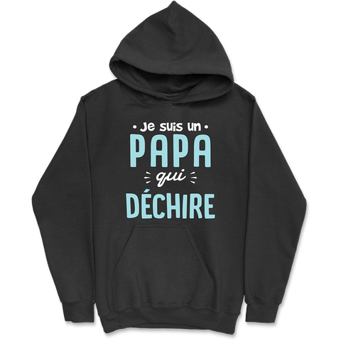 Sweat à capuche homme un papa qui déchire 2