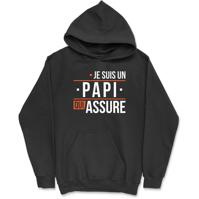 Sweat à capuche homme un papi qui assure
