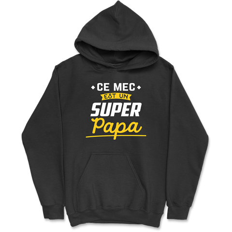 Sweat à capuche homme un super papa