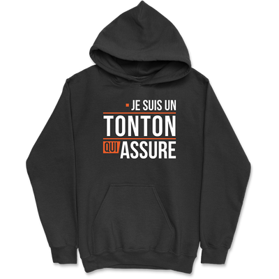 Sweat à capuche homme un tonton qui assure
