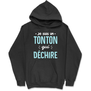 Sweat à capuche homme un tonton qui déchire
