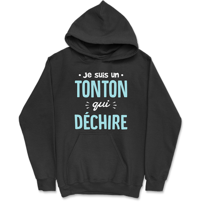 Sweat à capuche homme un tonton qui déchire
