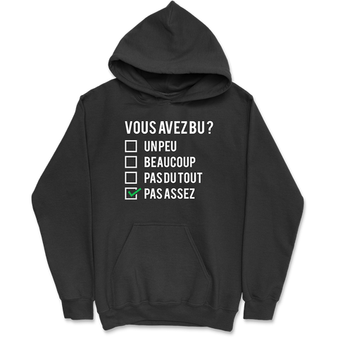 Sweat à capuche homme vous avez bu un peu beaucoup...