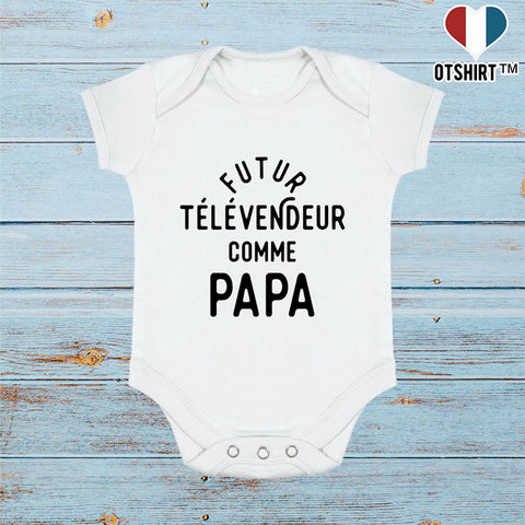 Body bébé Futur télévendeur comme papa
