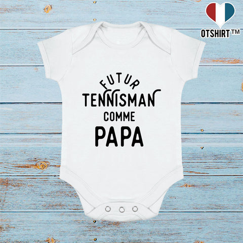 Body bébé Futur tennisman comme papa