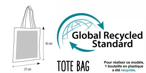 Tote bag coton recyclé born to climb escalade