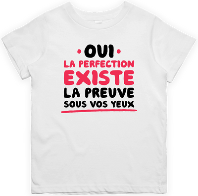 T shirt enfant La perfection existe