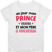 T shirt enfant Un jour mon prince viendra