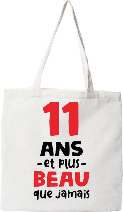 Tote bag coton recyclé 11 ans et plus beau