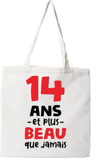 Tote bag coton recyclé 14 ans et plus beau