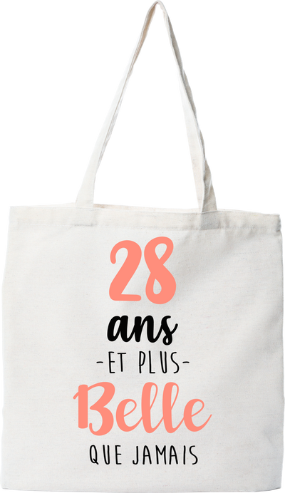 Tote bag coton recyclé 28 ans et plus belle que jamais