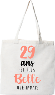 Tote bag coton recyclé 29 ans et plus belle que jamais