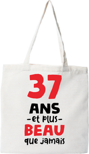 Tote bag coton recyclé 37 ans et plus beau
