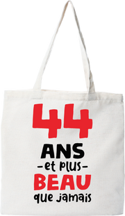 Tote bag coton recyclé 44 ans et plus beau
