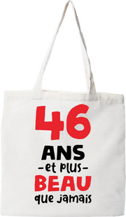 Tote bag coton recyclé 46 ans et plus beau