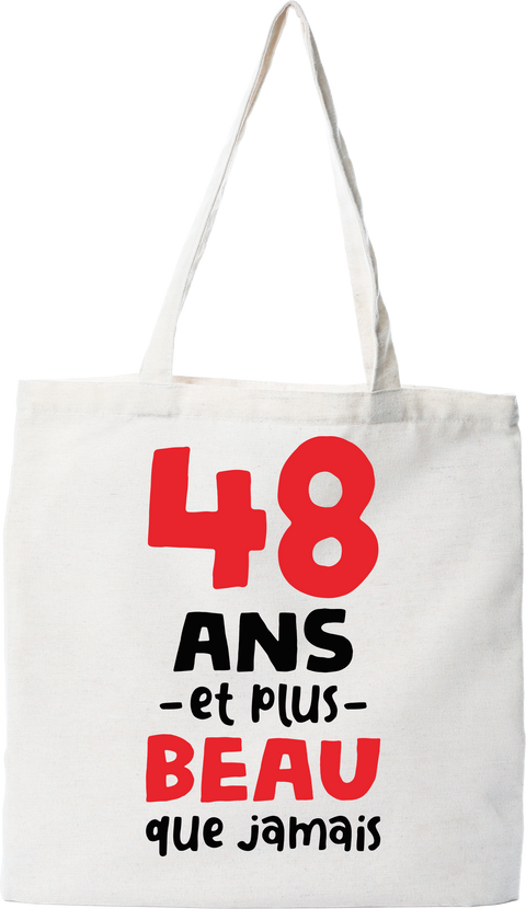 Tote bag coton recyclé 48 ans et plus beau