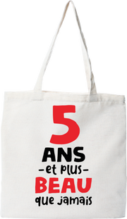Tote bag coton recyclé 5 ans et plus beau