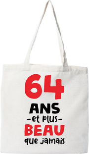 Tote bag coton recyclé 64 ans et plus beau