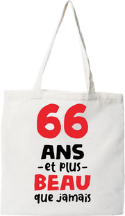 Tote bag coton recyclé 66 ans et plus beau