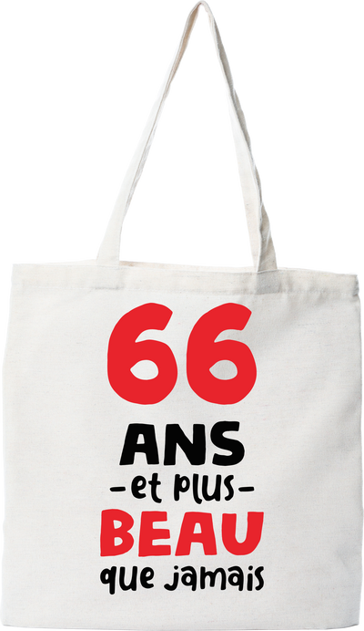 Tote bag coton recyclé 66 ans et plus beau