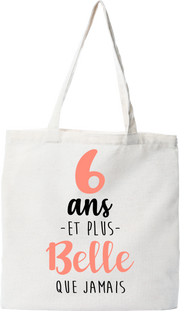 Tote bag coton recyclé 6 ans et plus belle que jamais