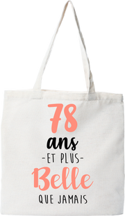 Tote bag coton recyclé 78 ans et plus belle que jamais