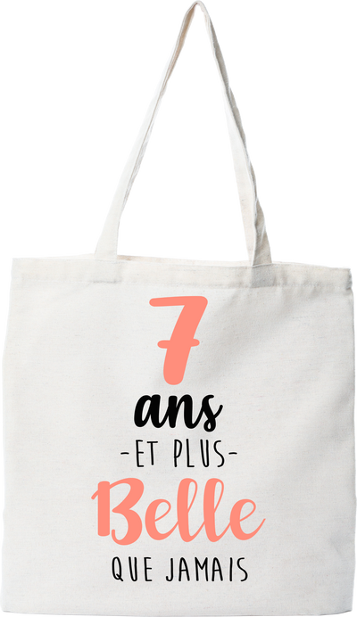 Tote bag coton recyclé 7 ans et plus belle que jamais