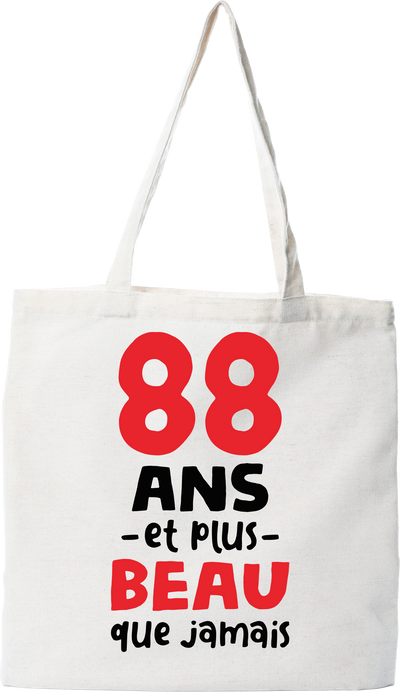 Tote bag coton recyclé 88 ans et plus beau