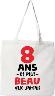 Tote bag coton recyclé 8 ans et plus beau