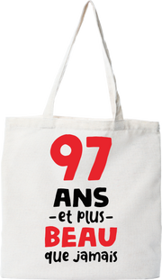 Tote bag coton recyclé 97 ans et plus beau