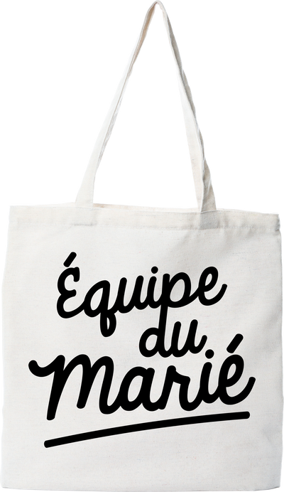 Tote bag coton recyclé équipe du marié