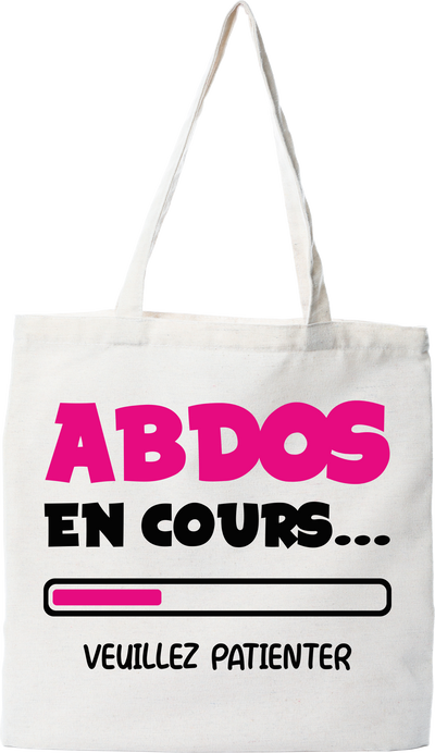 Tote bag coton recyclé abdos en cours