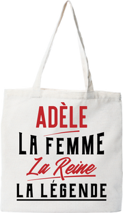 Tote bag coton recyclé adèle la femme la reine la légende