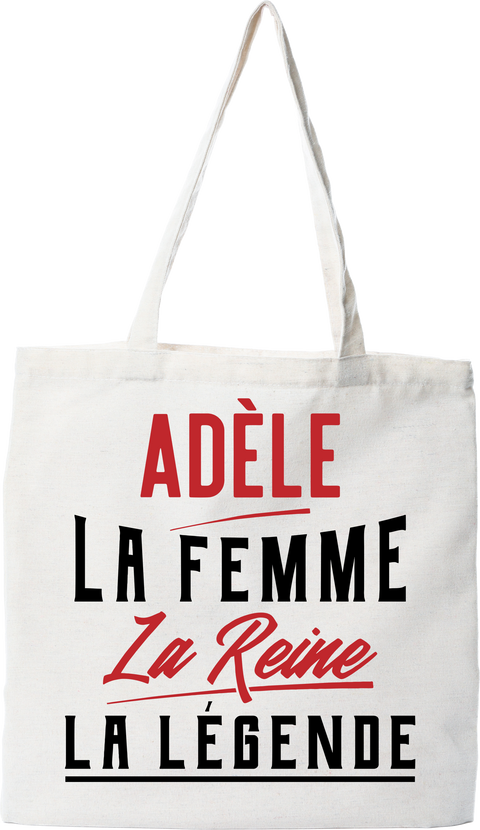 Tote bag coton recyclé adèle la femme la reine la légende