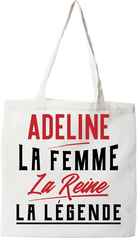 Tote bag coton recyclé adeline la femme la reine la légende