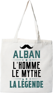 Tote bag coton recyclé alban l'homme le mythe la légende