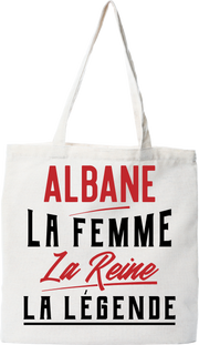 Tote bag coton recyclé albane la femme la reine la légende
