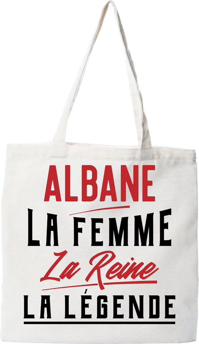Tote bag coton recyclé albane la femme la reine la légende