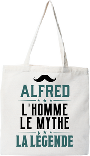 Tote bag coton recyclé alfred l'homme le mythe la légende
