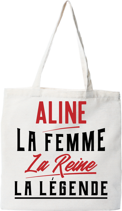 Tote bag coton recyclé aline la femme la reine la légende