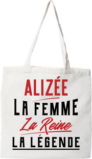 Tote bag coton recyclé alizée la femme la reine la légende