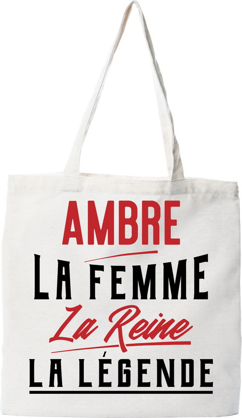 Tote bag coton recyclé ambre la femme la reine la légende