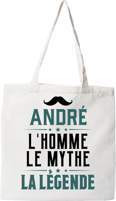 Tote bag coton recyclé andré l'homme le mythe la légende
