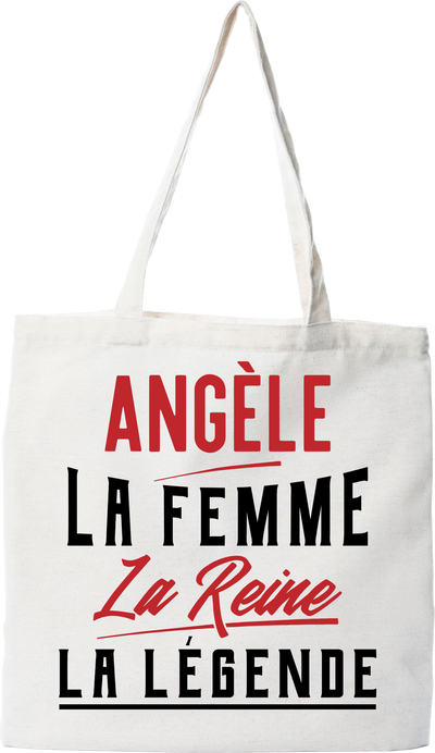 Tote bag coton recyclé angèle la femme la reine la légende